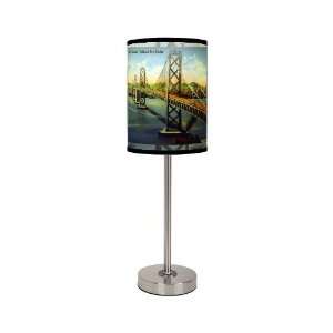  San Francisco Bridge Table Lamp With Brushed Nickel Base 
