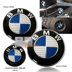  97 03 BMW E39 Hood/Trunk/Steering Wheel Emblem   Blue/Real 