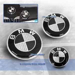  BMW Carbon Fiber Hood Trunk Roundel Steering Wheel Emblem 