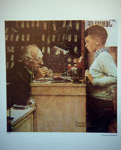 Norman Rockwell THE WATCHMAKER OF SWITZERLAND LE Litho  