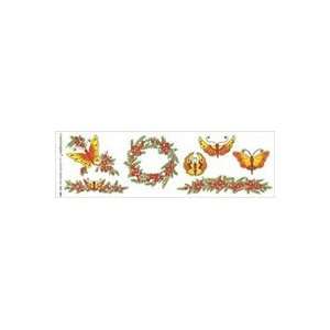 Tattoo King Temporary Tattoo W/color orange Butterfly & Floral 6 Pack