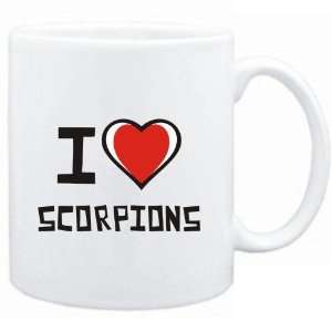 Mug White I love Scorpions  Animals