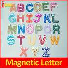 Smiling wooden magnetic letter kid alphabet refrigerator magnets