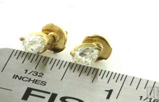 GIA CERTIFIED 18K GOLD .97CT SI1/G I PEAR DIAMOND STUD EARRINGS  