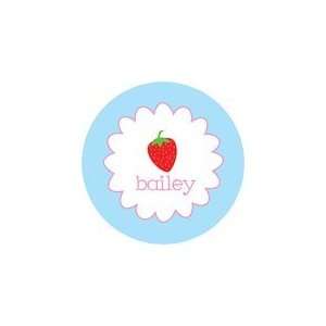  personalized strawberry plate (style 1p)