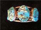 navajo pawn kingman large oval stone turquoise bracelet returns 