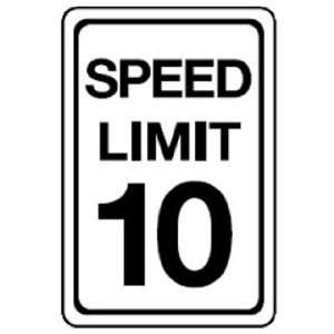  Speed Limit 10 HDPE Sign