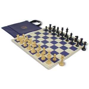   Kit in Black & Camel with Chess Set Bag   Blue Toys & Games