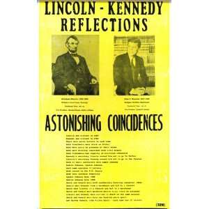 Presidents Lincoln and Kennedy Comparisons 14 x 22 Vintage Style 