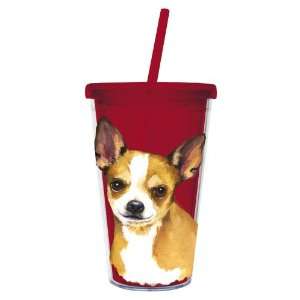   Cup w/Straw 17oz & Twist Off Lid, Chihuahua