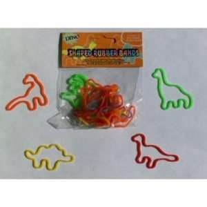  Dinosaur Shaped Rubber Fun Bands Bracelets Case Pack 24 