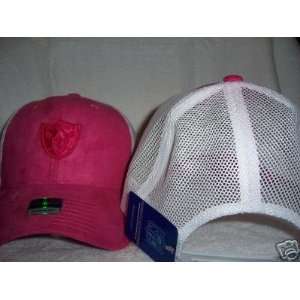    Oakland Raiders Reebok Womens Pink Suede Cap Hat