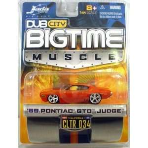   Orange 1969 Pontiac GTO Judge 164 Scale Die Cast Car Toys & Games