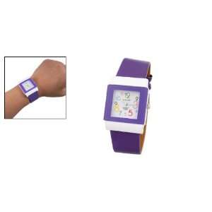   Band Colors Irregular Number Dial Lady Watch