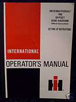 International 780 Offset Disk Harrow Operators Manual  