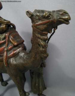   Rare Orientalist Antique Vienna Bronze 2 Figures and Camel  