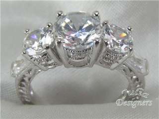ct Antique Style Engagement Wedding Ring Set Size7  