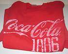 COCA COLA COKE 1886 DISTRESSED BOTTLES SWEATSHIRT XL EXTRA LARGE