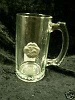 Budweiser, A & Eagle Logo, glass mug w/pewter emblem  