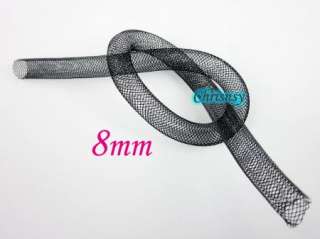 Craft Jewelry Necklace Nylon Mesh Tubing Black 8mm 10ft  