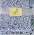 Blue Baby Crib Throw Blanket Boy Gift I LOVE DADDY New