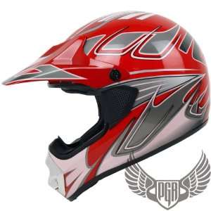   MX ATV Dirt Bike Off Road Helmet (XX Large, X Red Pink) Automotive