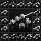20 COLORS CRYSTAL SILVER STOPPER CLIP FINDINGS EUROPEAN BEADS FIT 