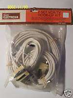 Master Electrician 2 Set VCR/TV Hook up Kit (vintage)  
