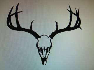 Deer Skull Buck head decal sticker car window 15 x 13  