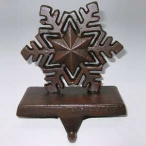   Home 2pk Metal Stocking Holder   Rustic Snowflake 