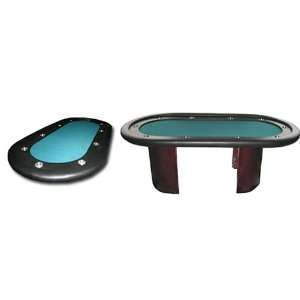 Players Oval Poker Table Full Size 84 X 42 w/ Legs  Sports 