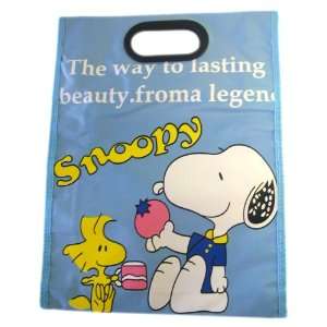    Blue Snoopy and Woodstock Tote   Snoopy Shopping Bag Toys & Games