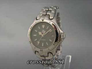 Tag Heuer Mens Mid Size SEL Gray Colored Dial Stainless Steel Wrist 