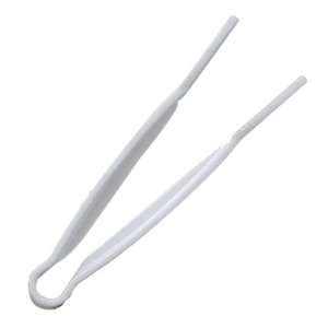  Flat Grip Tongs, 9 Inch, White, Case of 12 Each Kitchen 