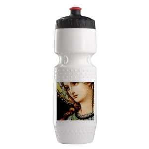  Trek Water Bottle Wht BlkRed Mother Mary Stained Glass 