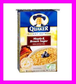 Quaker Oatmeal Instant 10 Pack Maple & Brown Sugar  