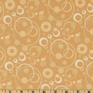  44 Wide Sunset Circles Tan Fabric By The Yard Arts 