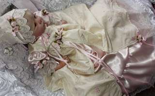 Reborn Baby Victorian Princess Elegance Gown Dress & Bonnet~  