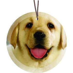 Puppy Dog Glass Round Christmas Tree Ornament Suncatcher   Affordable 