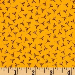  44 Wide Petit Village Chicken Foot Gold Fabric By The 