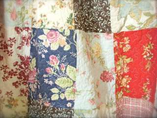   Country Cottage Romance Patchwork Vintage Roses Chic Twin Quilt Set