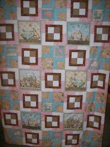 Handmade Quilt with a Beach Theme and Seashells #139  