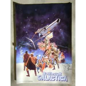 Battlestar Galactica 1978 SIGNED Promo Poster Rolled General Mills 