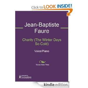Charity (The Winter Days So Cold) Sheet Music Jean Baptiste Faure 