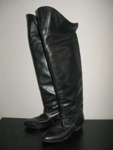   PALMROTH Leather Knee high equestrian tall flat RIDING Boots 8  