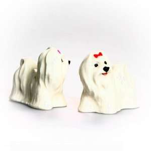  Maltese Hand Crafted Salt & Pepper Shakers