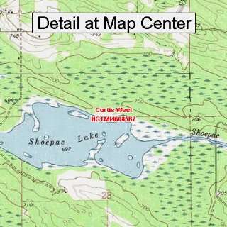  USGS Topographic Quadrangle Map   Curtis West, Michigan 