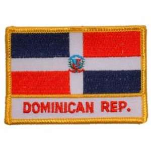  Dominican Republic Flag Patch 2 1/2 x 3 1/2 Patio, Lawn 