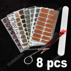   DIY Nail Foil Nail Art Decal Sticker Patch Nail Wraps for Fingers Toes