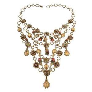Stunning Michal Negrin Necklace with Little Metal Prints, Tear Drops 